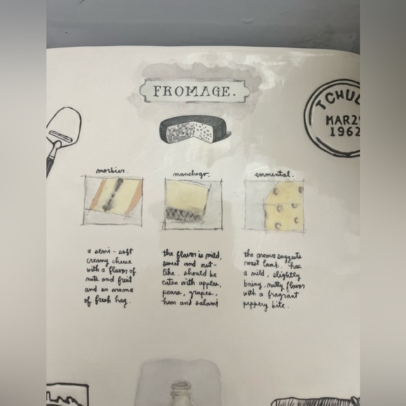 Rae Dunn By Magenta Fromage Ceramic Cheese Board Platter. Like new with tag. - Picture 3 of 9